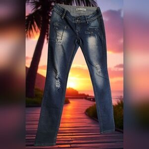 ANULE "UP & UP" - 30W X 32L  Distressed Blue Jeans